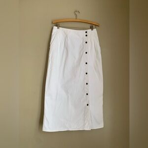 Liz wear liz Claiborne white 90’s denim jean skirt buttons vintage